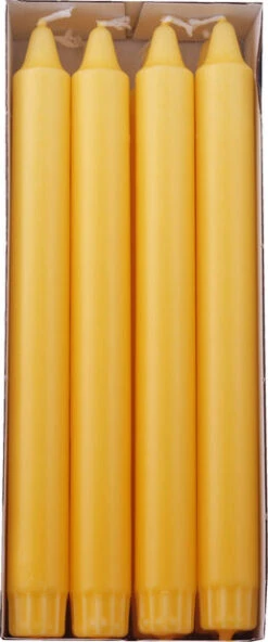 Kronelys 8 Pk - Lengde 24 Cm, Gul