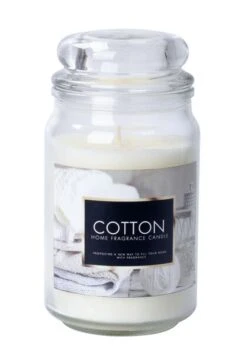 Duftlys Fresh Cotton - Høyde 18 Cm, Hvit
