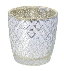 Telysholder Tuva - Ø7 Cm, Sølv