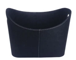 Vedkurv - Høyde 35 Cm, Svart