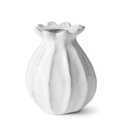 Vase Poppy - Høyde 11.5 Cm, Offwhite