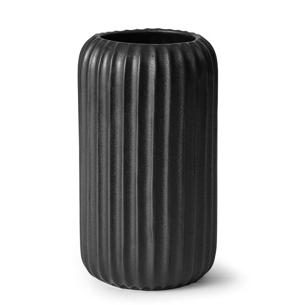 Vase Leya - Høyde 19 Cm, Svart