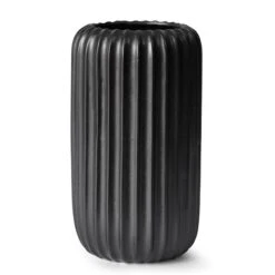 Vase Leya - Høyde 27 Cm, Svart