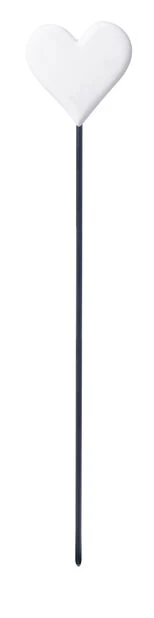 Dekorasjonspinne Hjerte - Høyde 30 Cm, Hvit