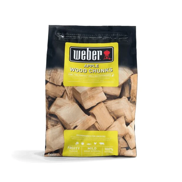 Røkechunks Weber - Eple - 1.5 Kg, Brun