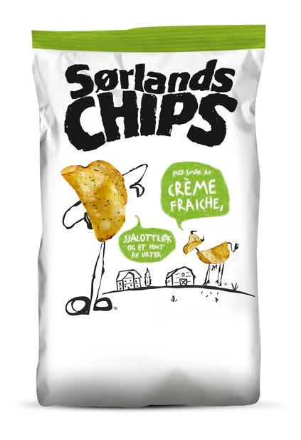 Sørlandschips Créme Fraiche - Flerfarget