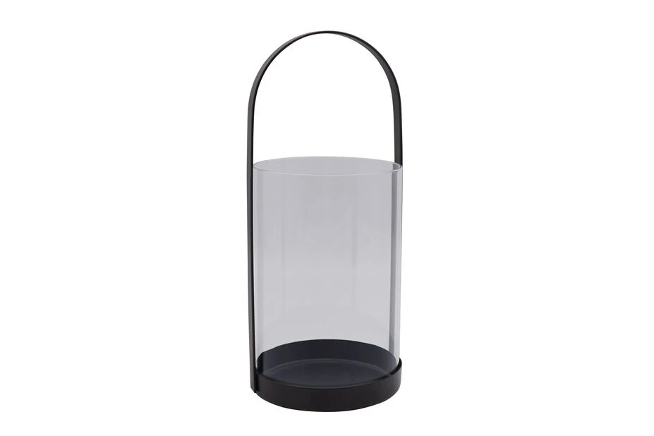 Lykt Til Kubbelys - Høyde 28 Cm, Svart