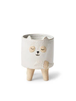 Minipotte Katt Lovi - Ø8 Cm, Hvit