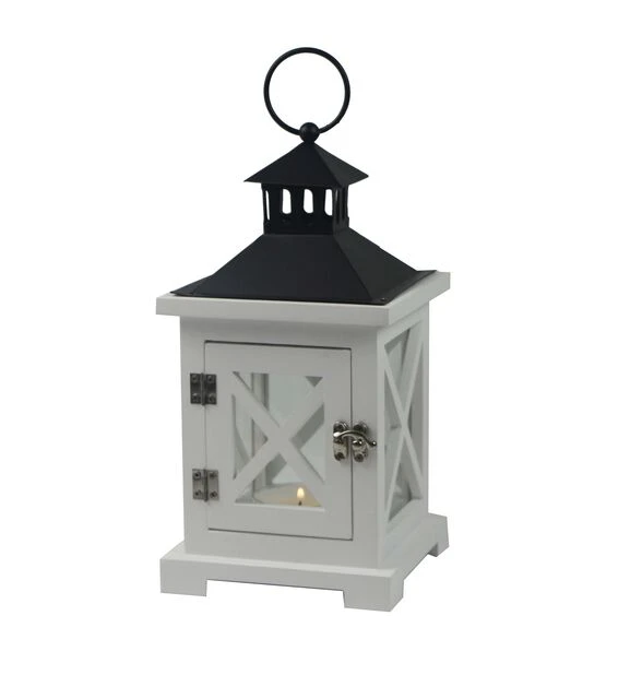 Lyslykt Samuel - Høyde 26 Cm, Hvit