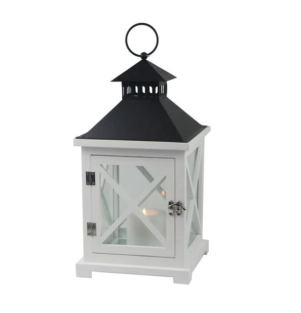 Lyslykt Samuel - Høyde 39.5 Cm, Hvit