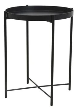 Sidebord Ocean City - Ø46 Cm, Svart