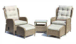 Reclinerstoler Med Bord Nantes - 2 Sitteplatser, Beige