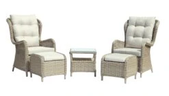 Hvilestoler Med Bord Nantes - 2 Sitteplatser, Beige