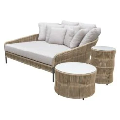 Loungesofa Med Bord Buffalo - Lengde 168 Cm, Beige