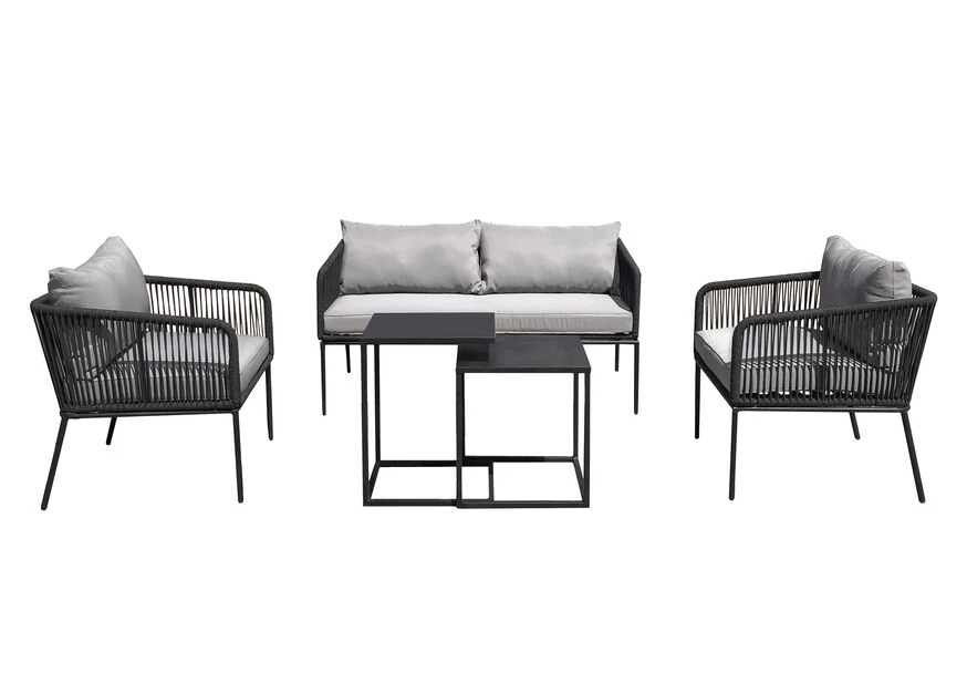 Loungesett Odense - 4 Sitteplatser, Grå