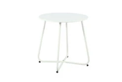 Sidebord Bega - Ø45 Cm, Hvit