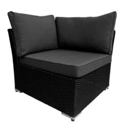 Loungemodul Hjørne Caracas - Lengde 80 Cm, Svart