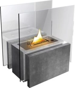 Frittstående Peis MgO TenderFlame - Grå