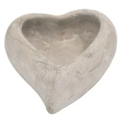 Dekorasjonshjerte Cor - Lengde 21 Cm, Grå