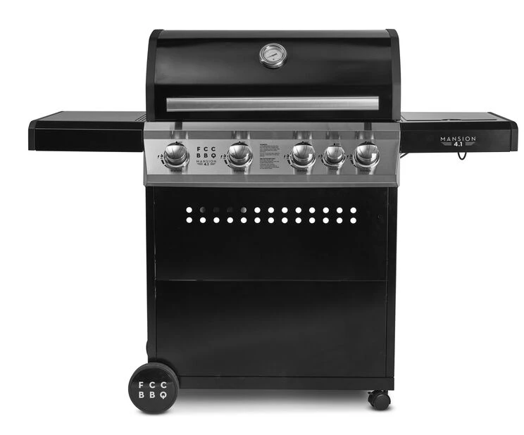 Gassgrill FCC BBQ Mansion 4.1 - Lengde 139 Cm, Svart