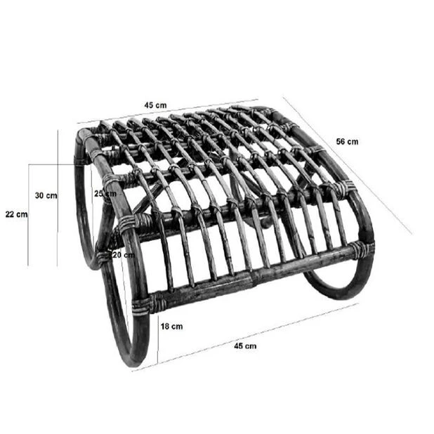 Fotskammel Dugnano - Høyde 33 Cm, Beige - Bilde 2