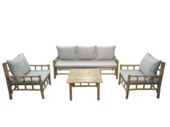 Loungesett Manila Bamboo - 5 Sitteplatser, Beige