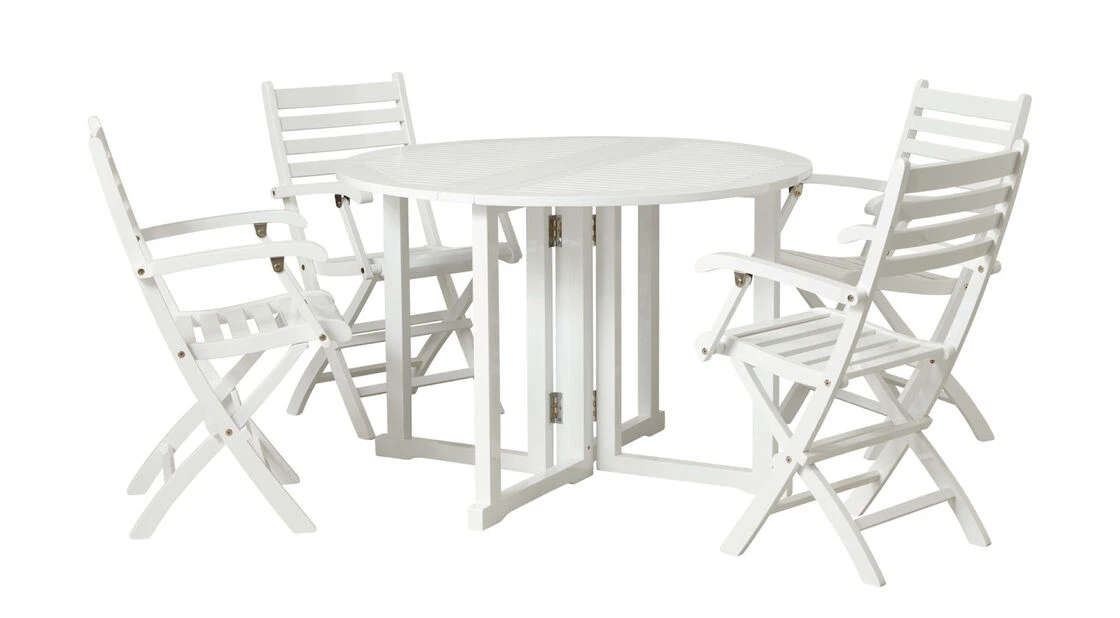 Kafébord Til Balkong Risør - Ø110 Cm, Hvit - Bilde 3