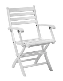 Sammenleggbar Kaféstol Til Balkong Risør - Høyde 86 Cm, Hvit