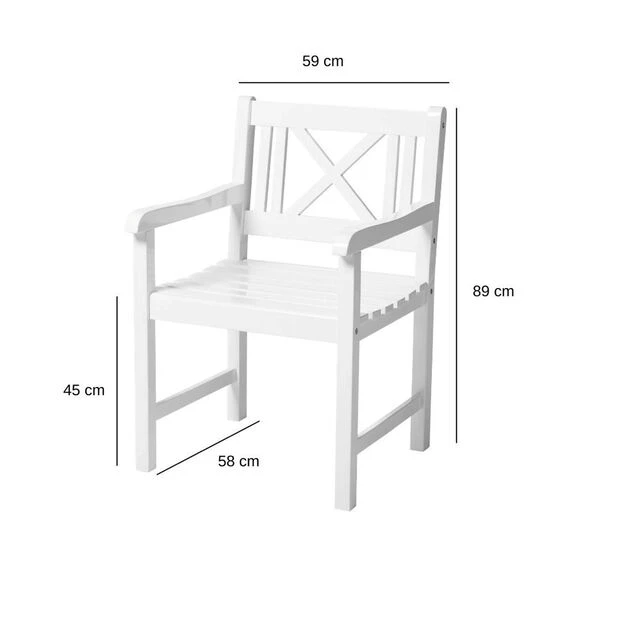 Spisegruppe Risør - 4 Sitteplatser, Hvit - Bilde 3