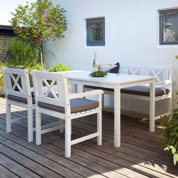 Spisegruppe Risør - 4 Sitteplatser, Hvit - Bilde 5