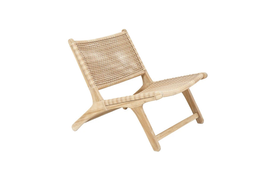 Loungestol Bellano I Teak - Høyde 73 Cm, Tre