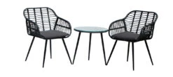 Kafésett Loudes - 2 Sitteplatser, Svart