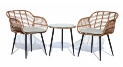 Kafésett Loudes - 2 Sitteplatser, Brun