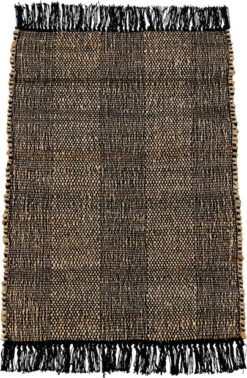 Dørmatte Jute - Lengde 60 Cm, Svart