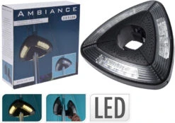 Parasollbelysning Triangel - Ø19 Cm, Svart