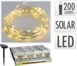 Solcelledrevet Lyslenke LED 200 - Lengde 10 M