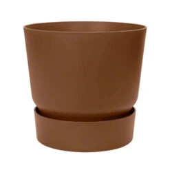 Selvvanningspotte Greenville Elho - Ø40 Cm, Brun