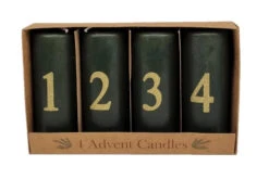 Adventslys Kubbelys - 4 Pk, Grønn