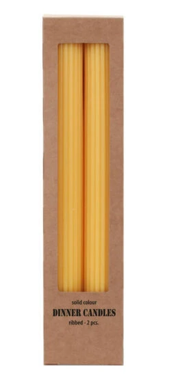 Antikklys Arthur - 2 Pk, Gul