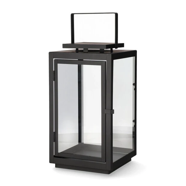 Lykt Asher - Høyde 31 Cm, Svart
