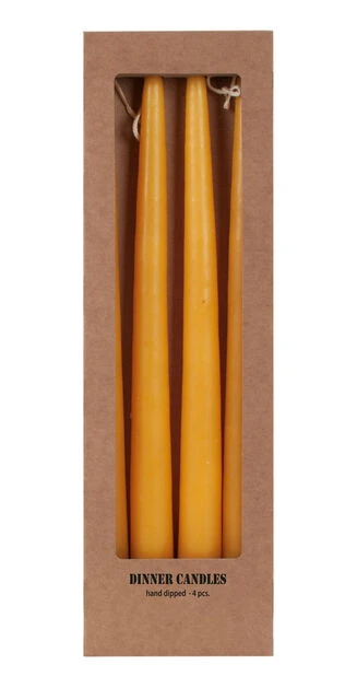 Antikklys Elegans - 4 Pk, Gul