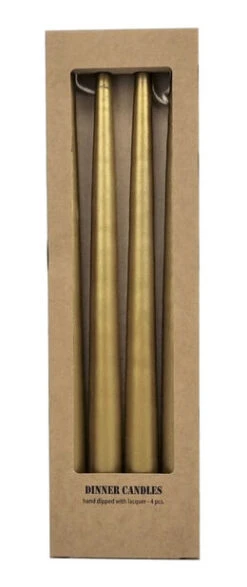 Antikklys Elegans - 4 Pk, Gull