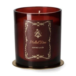 Duftlys Gluhwein - Høyde 9 Cm, Burgunder