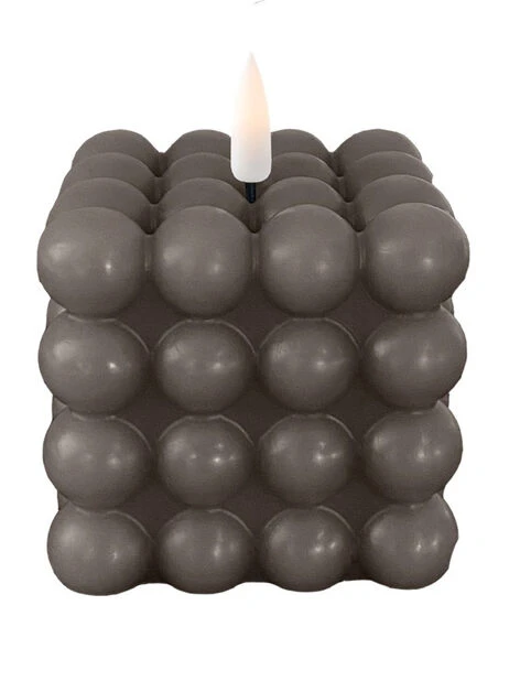 Boblelys LED - Høyde 7.5 Cm, Grå