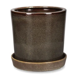 Potte Lucie Med Fat - Ø21 Cm, Beige