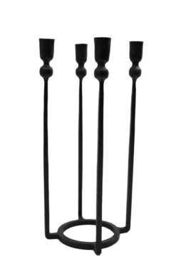 Lysestake 4-armet Ferrum - Høyde 41 Cm, Svart