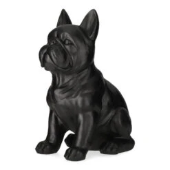Dekorasjon Bulldog - Høyde 32 Cm, Svart