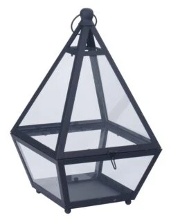 Lykt Ra - Høyde 23 Cm, Svart