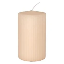 Kubbelys Rillet - Høyde 12 Cm, Offwhite