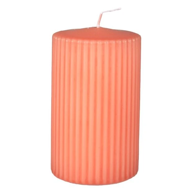 Kubbelys Rillet - Høyde 12 Cm, Rosa